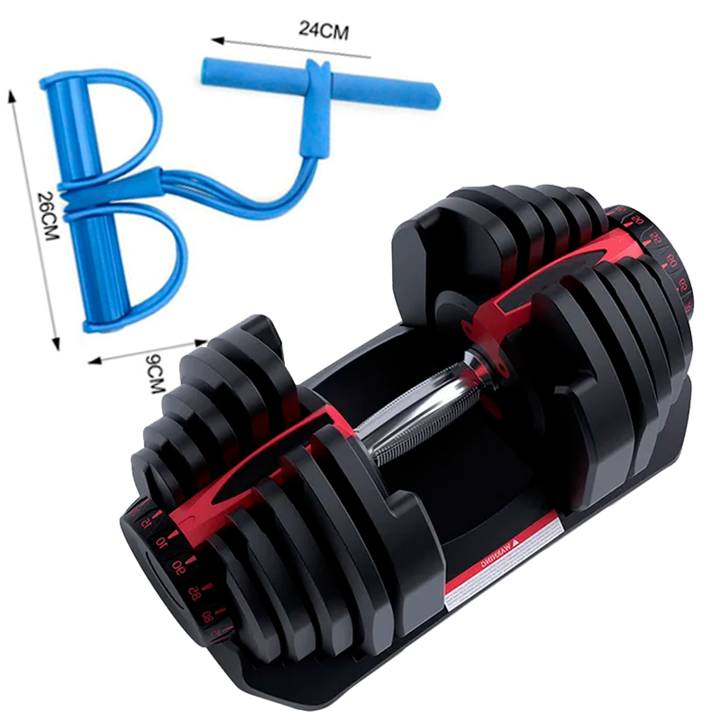 Halter Regulável de 2 à 24 Kg Profissional | + Extensor Elástico de Brinde