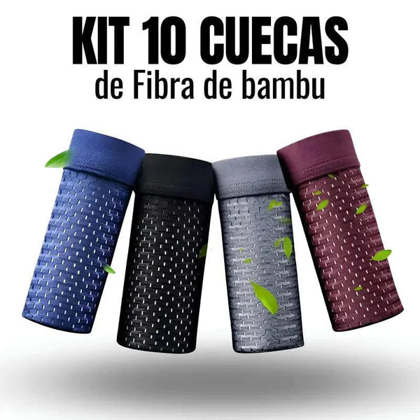 Kit 10 Cuecas de Fibra de Bambu