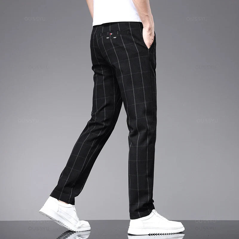 Calça Social Xadrez Masculina