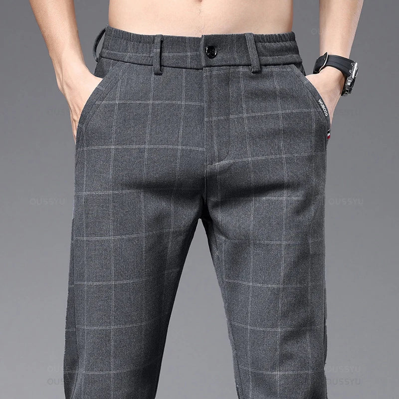 Calça Social Xadrez Masculina