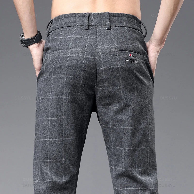 Calça Social Xadrez Masculina