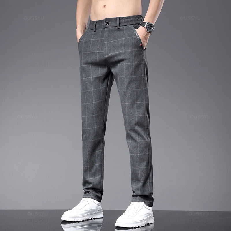 Calça Social Xadrez Masculina