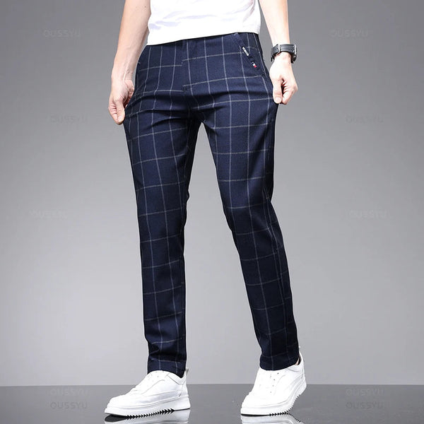 Calça Social Xadrez Masculina