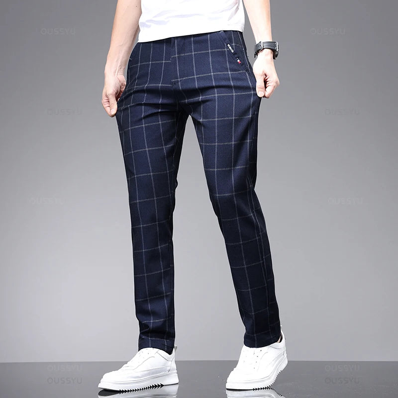 Calça Social Xadrez Masculina