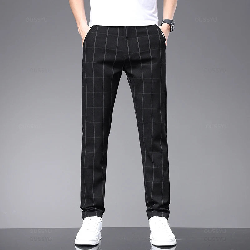 Calça Social Xadrez Masculina